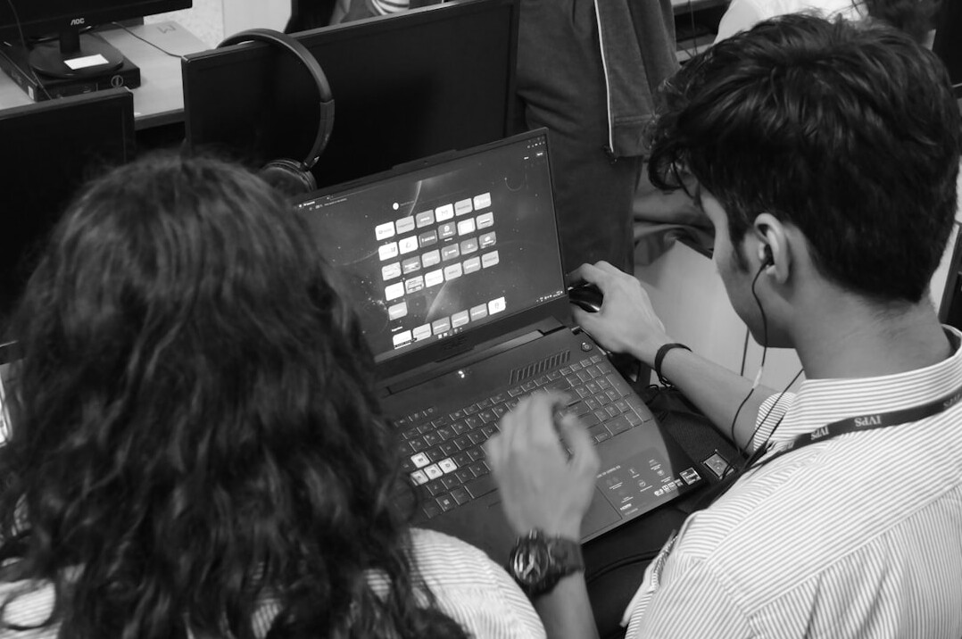 mentor helping student with code